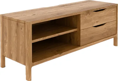 Produktbild von Lowboard 111cm breit in Wildeiche massiv geölt, montiert, THORNBURY-165
