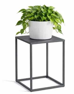 Obrázok produktu pre HowHomely | Stojací kvetináč – schodík na rastliny – stojan na rastliny – 40 x 24 cm – sivý – kovový – stojan na kvety – praktický – dekoratívny
