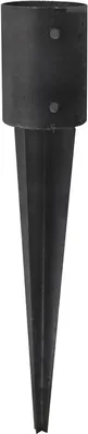 Produktbild von Runder Pfostenträger Schwarz mit Spitze Ø10,1 x 60 cm – pro Stück