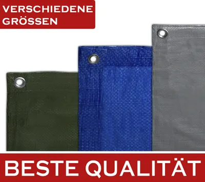 Produktbild von Abdeckplane Gewebeplane Plane Gartenplane Holzplane Schutzplane Holz Bootsplane Farbe und Grammatur: Silbergrün / 140 g/m², Größe: 5 x 8 m