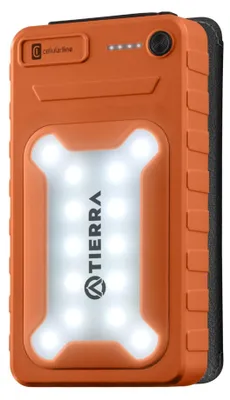 Produktbild von Cellularline SOLAR POWER BANK PRO 4 ETFE SOLARPANELS 1.5W 10000 MAH 20W DOPPEL USB A+C ANSCHLUSS ORANGE, 10000 mAh, Power Delivery, Quick Charge, Orange