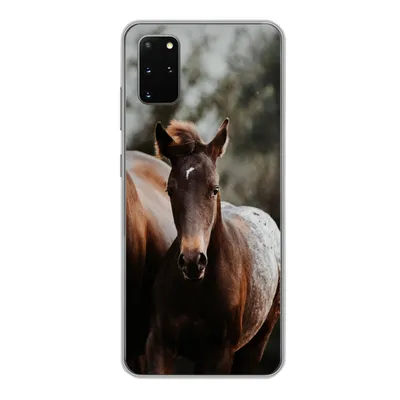 Produktbild von MuchoWow® Handyhülle Schutzhülle Hülle für Samsung Galaxy S20 Plus Pferde - Wald - Berge Silikon Softcase Handy Hülle - Hartschale