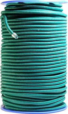 Image de Sandow élastique Diamètre 9 mm 50 mètres Tendeur Couleur Verte Fixation Baches