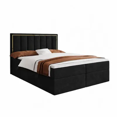 Zdjęcie produktu dla Łóżko kontynentalne LUX1 – styl glamour i komfort snu - materiał Manila - 140x200cm