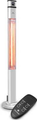 Image de Klarstein Chauffage Electrique à Infrarouge, Chauffage de Jardin de 2000W, Chauffage Interieur et Exterieur Terrasse IP44, Securisé, Oscillation, Télécommande, Chauffage d'Appoint Sans CO2