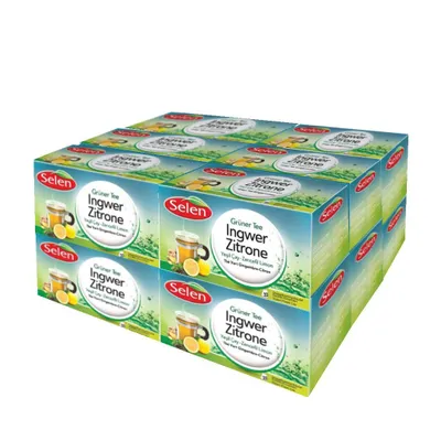 Image de SELEN Thé vert gingembre-citron - 12 sachets