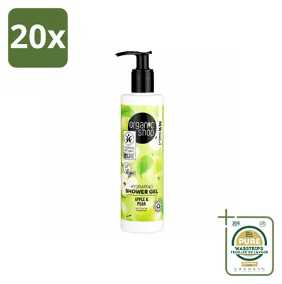 Produktbild von 20 x Organic Shop Douchegel Apfel & Birne - 280 ml - Vorratspackung - 20 Stücke