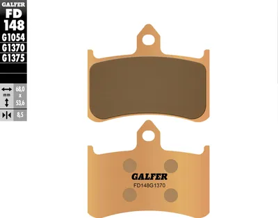 Immagine prodotto di Set pastiglie freno Galfer 2x FD148G1370 in metallo sinterizzato STREET anteriori per Honda CB F Big One Hornet CBR RR Fireblade VTR Firestorm 400 - 1300 cc, anno di costruzione 1989 - 2007