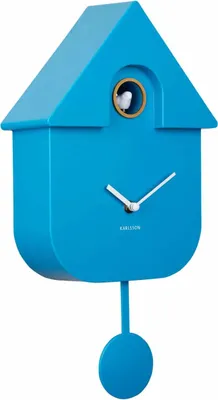 Produktbild von Karlsson - Kuckucksuhr Modern Cuckoo - Blau - 8.5x21.5x41cm