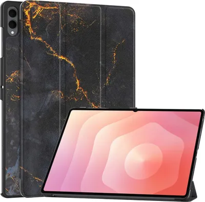 Image de imoshion Design Bibliothèque pliante pour le Samsung Galaxy Tab S11 Ultra - Marbre noir