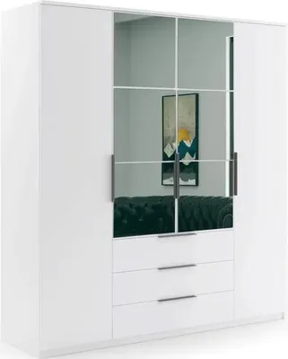 Produktbild von Florencja Klappschrank mit Spiegel - Weiß - 200 x 61 x 215 cm