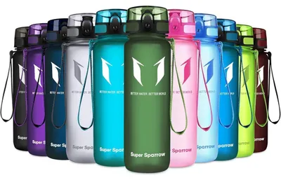 Productafbeelding van Drinkfles van Tritan, 500 ml, salie-design, BPA-vrij
