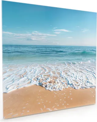 Produktbild von Küchenrückwand Spritzschutz Glas mit Motiv Tropischer Strand 40 x 40 cm