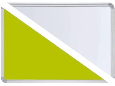 Produktbild von Stellwandtafel Pinntafel/Whiteboard B1400xH600xT22mm grün/weiß