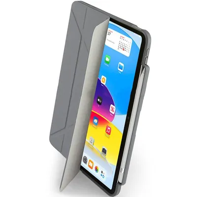 Zdjęcie produktu dla Etui na ołówek Pipetto Origami No3 do iPada 10.9 2022, ciemnoszare