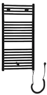 Obrázok produktu pre Aqualine DIRECT-E Elektrický kúpeľňový radiátor, rovný, 450 x 960 mm, 300 W, čierny