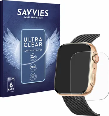 Produktbild von 6x Für Powerwill Smartwatch 1.91" Schutzfolie Savvies Displayschutz Display Schutz Folie Klar Transparent