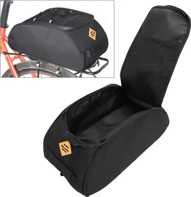 Zdjęcie produktu dla Tylna torba na bagażnik rowerowy 8L Torba na bagażnik rowerowy Torba na siodełko Torba na bagażnik do rowerów górskich Podróże do pracy Oxford Cloth Czarny