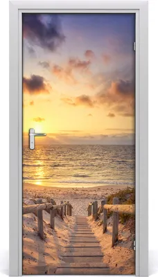 Produktbild von Tulup Türaufkleber 95x205 cm Dekorative Aufkleber Selbstklebend Wasserdichte Tapete Abnehmbar Schlafzimmer Wohnzimmer Wohnkultur - Weg zum Strand