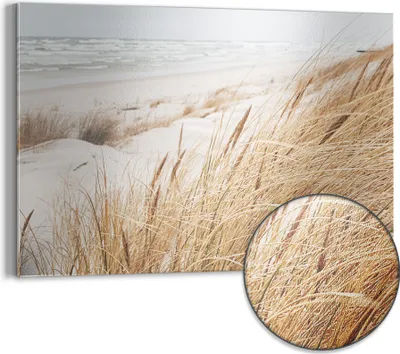 Produktbild von DEQORI Magnettafel Metall 60x40 cm 'Winterstrand Stille' Whiteboard Pinnwand Büro
