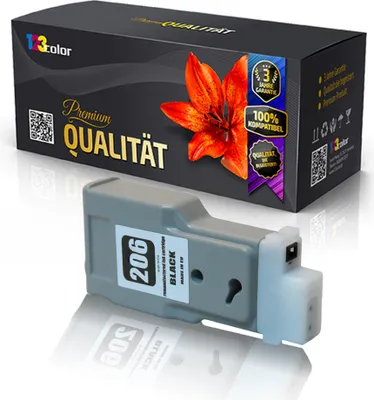 Produktbild von Kompatible Tintenpatrone für Canon imagePROGRAF IPF6400 imagePROGRAF IPF6400 S imagePROGRAF IPF6400 SE 5303B001 PFI206BK Schwarz Black - Office Print Serie