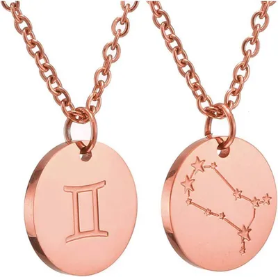 Produktbild von Sternzeichen Kette Gold Zwilling Astrologie Damen Geschenk