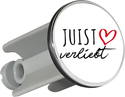 Produktbild von Huuraa Waschbeckenstöpsel Juist verliebt 4cm höhenverstellbar Abflussstopfen Geschenkidee