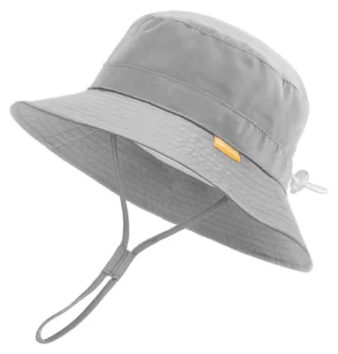 Produktbild von Sonnenhut Kinder UV-Schutz Fischerhut Jungen Mädchen Verstellbar Faltbar Grau 6-24 Monate