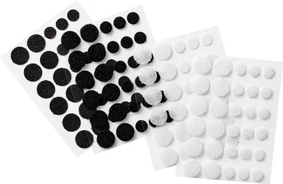 Immagine prodotto di folia 2306 folia Velcro dots "Mini", misure assortite, bianco e nero