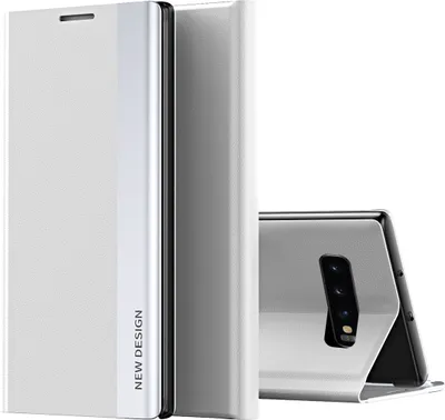 Immagine prodotto di Custodia Galaxy S10, LaimTop Finto cuoio Magnetic Flip Stand Case per Samsung Galaxy S10 Bianco