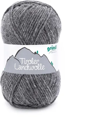 Produktbild von Gründl Tiroler Landwolle,100g/200m,60% Schurwolle/40%Polyamid 11 dunkelgrau
