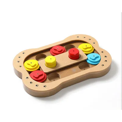 Produktbild von Intelligenzspielzeug Hund, Slow Feeder, Anti-Schlingen Napf, Interaktives Spielzeug, Holz Denkspiel, Futterspielzeug, Knochentyp