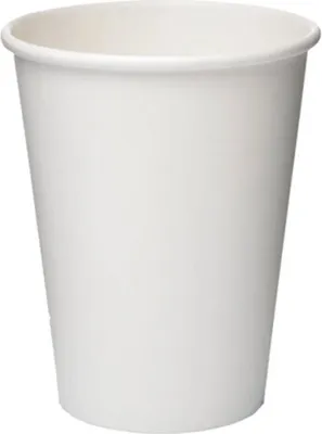 Produktbild von 50 Kaffeebecher Pappbecher 300 ml nutzbar – Weiß, Ø 90 mm, PE-beschichtet