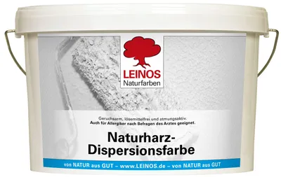 Produktbild von 10 l LEINOS Naturharz Dispersionsfarbe Naturweiß matt