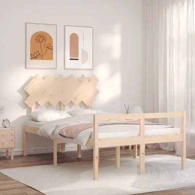 Produktbild von The Living Store Seniorenbett mit Kopfteil 120x200 cm Massivholz