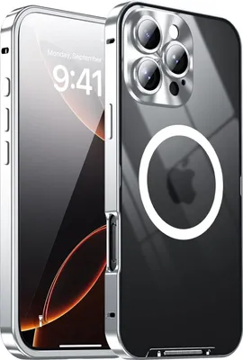 Obrázok produktu pre Pre Apple iPhone 16 Pro Max Magnetic Magsafe Metal Design Protective Cover Case Silver