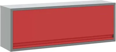 Obrázok produktu pre Skriňa na náradie, červená a sivá, 100 x 25 x 35 cm. Skriňa do dielne, úložný priestor do garáže alebo dielne