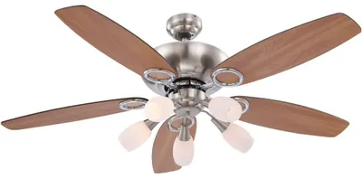 Produktbild von LED Deckenventilator, Zugschalter, Glas, D 130 cm