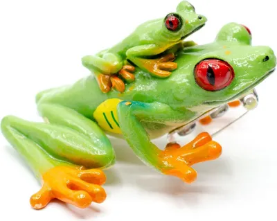 Produktbild von Rotaugenlaubfrosch Baby Brosche Miniblings Anstecknadel Frosch Laubfrosch grün