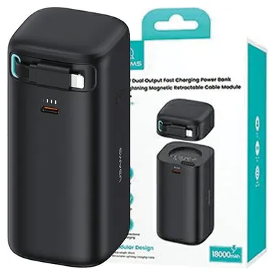 Zdjęcie produktu dla Powerbank USAMS XMF Series 18000mAh 45W Lightning czarny