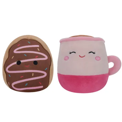 Productafbeelding van Squishmallows pluche knuffel, 2-in-1: donut Deja en latte Emery