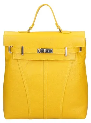 Obrázok produktu pre Konvertibilná kabelka do ruky aj na chrbát z pravej kože Roberta Rossi s twist lock zámkom Beige UNICA 29x29x8 cm