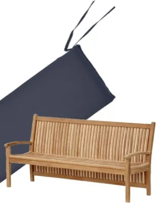 Image de Teako Design Coussin de banc 150x50x5 cm Mousse polyester Noir