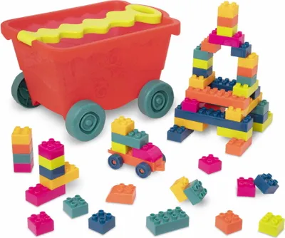 Immagine prodotto di B.Toys Little BlocWagon - Vagone WAGONIK pieno di BLOCCHI colorati