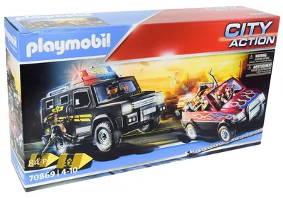 Produktbild von PLAYMOBIL 70869 Polizei Verfolgungsjagd von Bankräubern 84tlg.