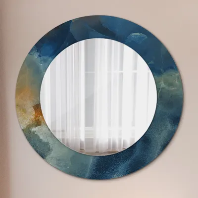 Produktbild von Ø50cm Modern Spiegel - Wandspiegel Wandmontage- Schlafzimmer - Onyx Marmor