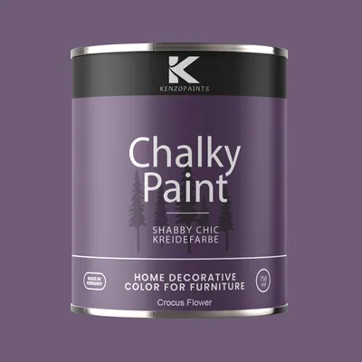 Produktbild von Kenzopaints Chalky Paint Kreidefarbe Möbelfarbe Möbellack 1Kg / 750ml - Crocus Flower
