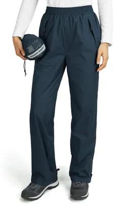 Immagine prodotto di Pantaloni impermeabili taglia 38, blu, adatti per l'escursionismo, traspiranti e antivento