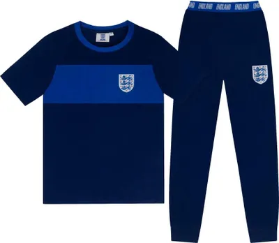 Produktbild von England - "Premium" Schlafanzug mit langer Hose für Herren GF1118 (S) (Dunkles Marineblau)