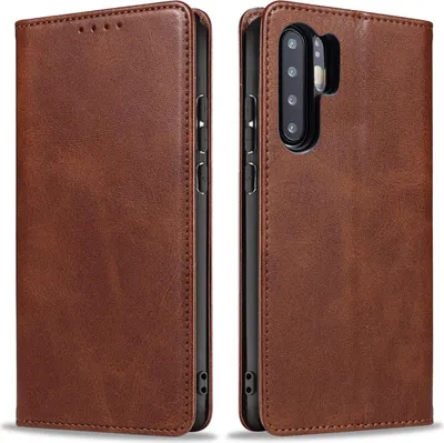 Produktbild von Handyhülle für Huawei P30 Pro Kunstleder Flip Cover Hülle Handytasche Case Kartenfach Farbe: Dunkelbraun